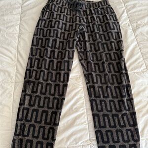 Todd Snyder Black and Gray Psychedelic Lounge Pants
